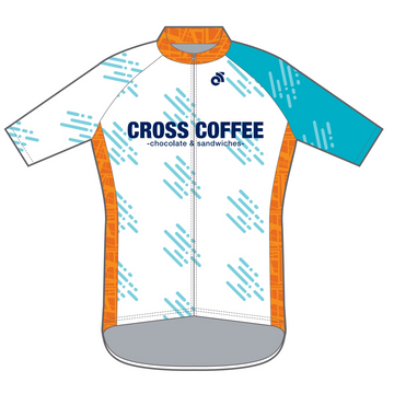 CROSS COFFEE RAINDROP WHITE / サイクルジャージ