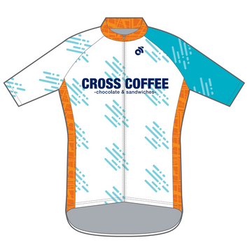 Tech 長袖ジャージ / CROSS COFFEE RAINDROP WHITE