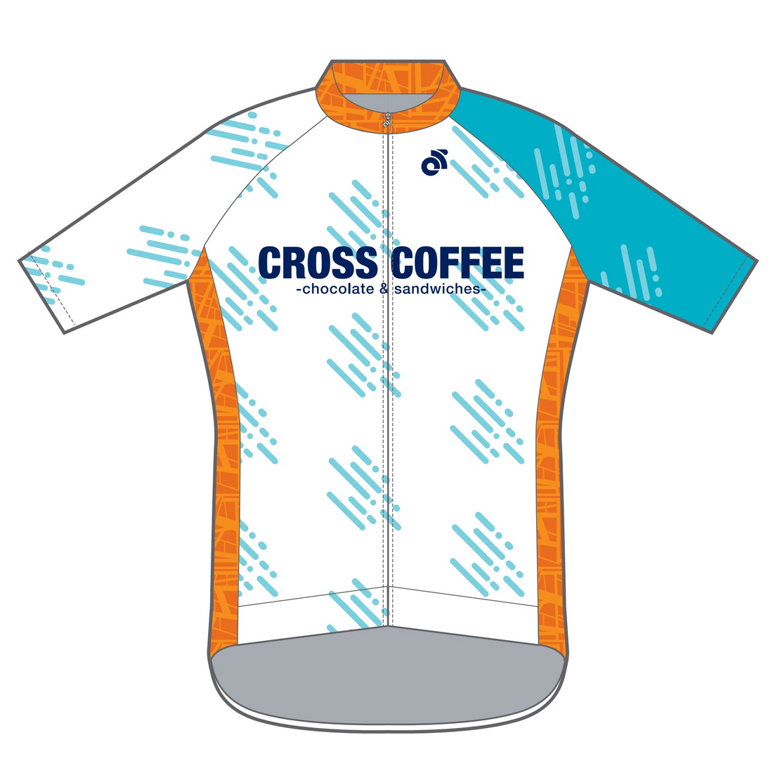 Apexプロ長袖ジャージ / CROSS COFFEE RAINDROP WHITE