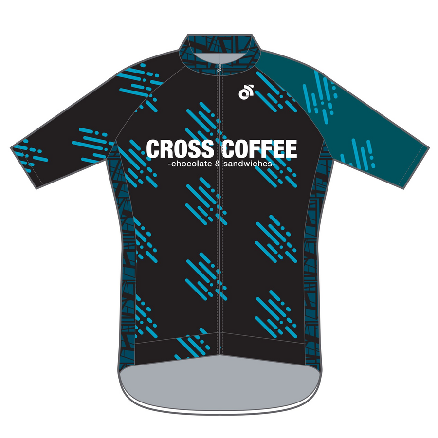 Apexプロ長袖ジャージ / CROSS COFFEE RAINDROP BLACK