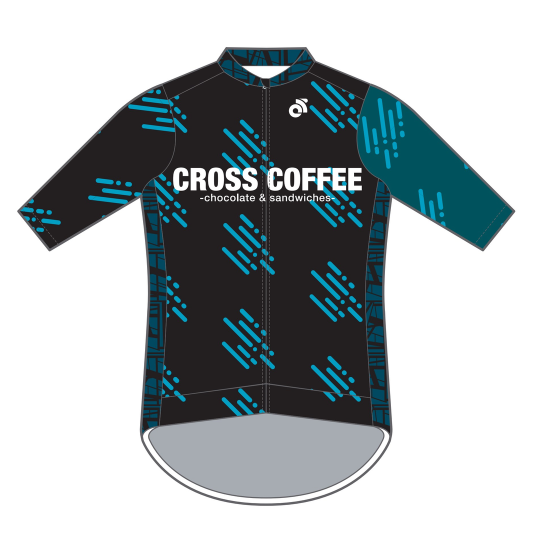 Apexプロ長袖ジャージ / CROSS COFFEE RAINDROP BLACK