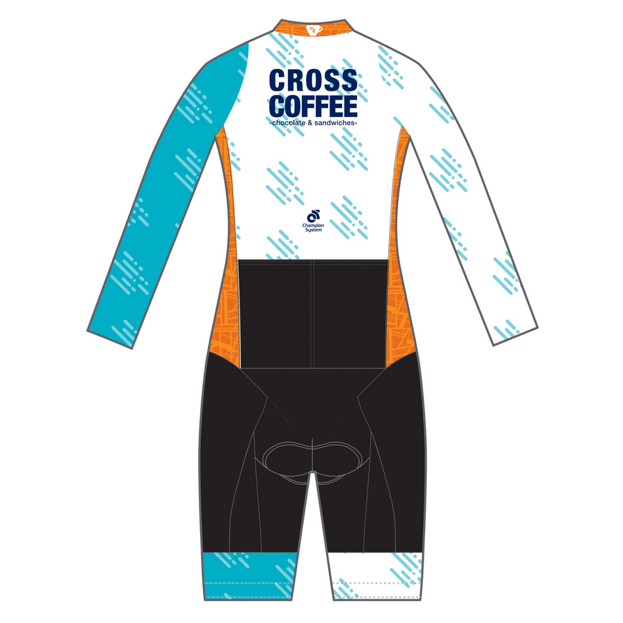 Performanceシクロクロス フリース スキンスーツ / CROSS COFFEE RAINDROP WHITE